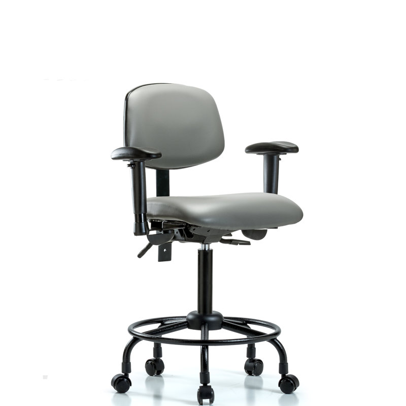 Chaise de travail Lashaunda, Gris clair, Oui, Roulettes
