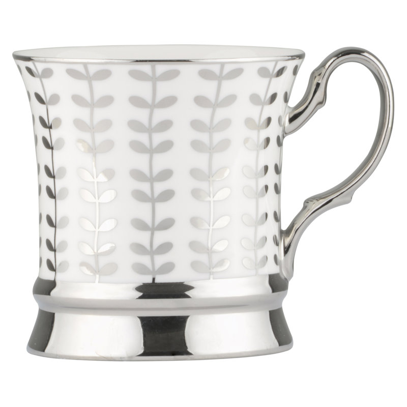 Bernella Porcelain Coffee Mug, Platinum