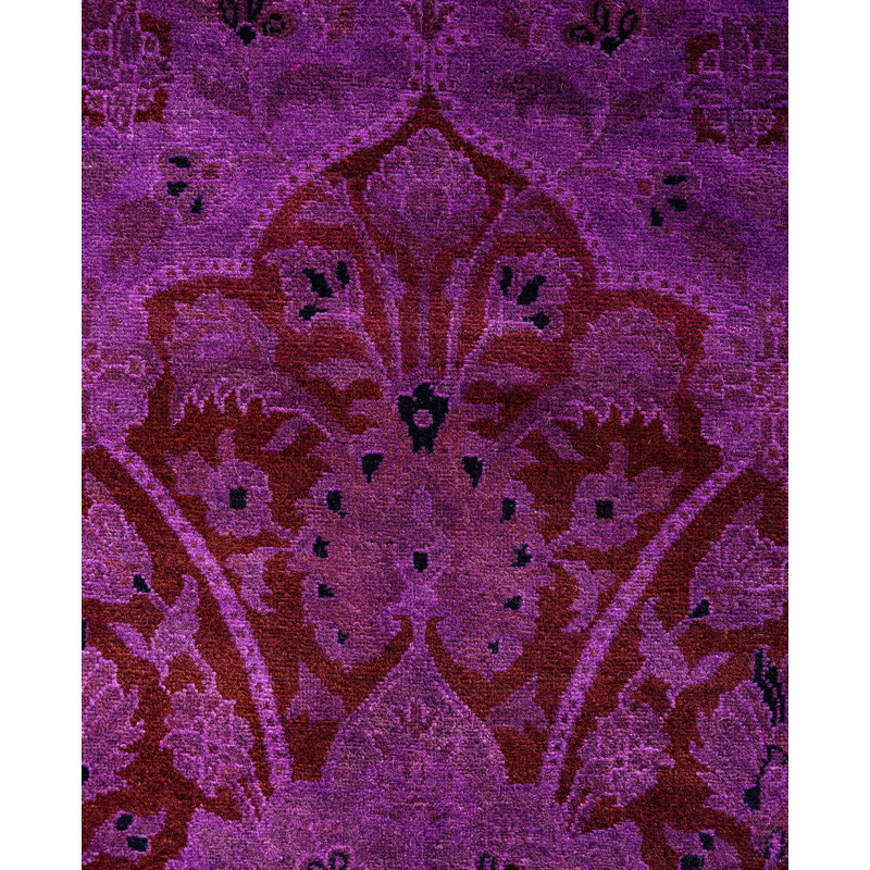 Overdyed One-of-a-Kind 6' 2" X 9' 3" Hand Knotted Area Rug