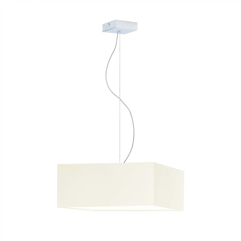 Debarata 1 - Light Square/Rectangle Pendant, Cream, Brushed steel