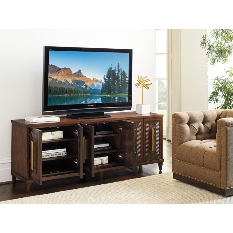 Lexington Transitional 72'' Walnut TV Stand with Cabinet