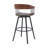 Vera 31 Inch Swivel Barstool Chair, Curved Open Back