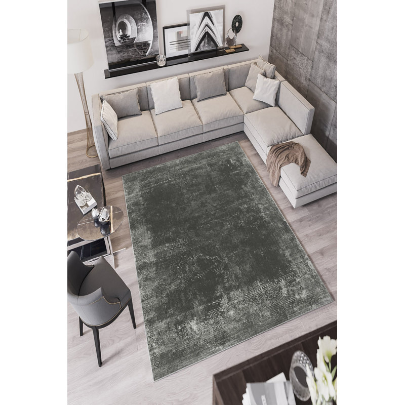 Eco-Friendly Area Rug (2 ft x 3.3 ft), 100% Polyester, 650 g/m² | Antibacterial & Non-Slip PVC Dot Underside, Pile Height: 0.2 inches | Machine Washable, Digital Print Design, Perfect for Living Room & Bedroom Decor