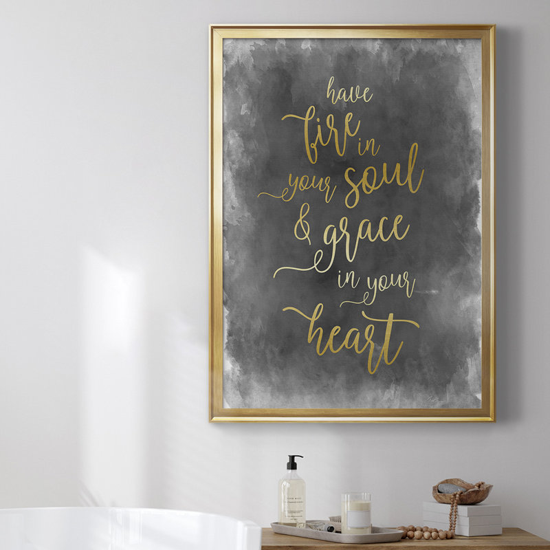 12_Fire In Your Soul, toile encadrée de qualité supérieure, H 42,5 po x l 30,5 po x P 1 po, Or