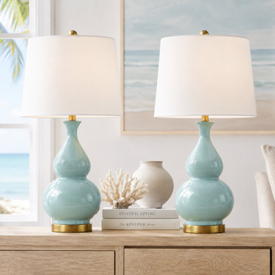 Conyers 26.5" Modern Ceramic Table Lamp with 3-Way Dimming and USB Port