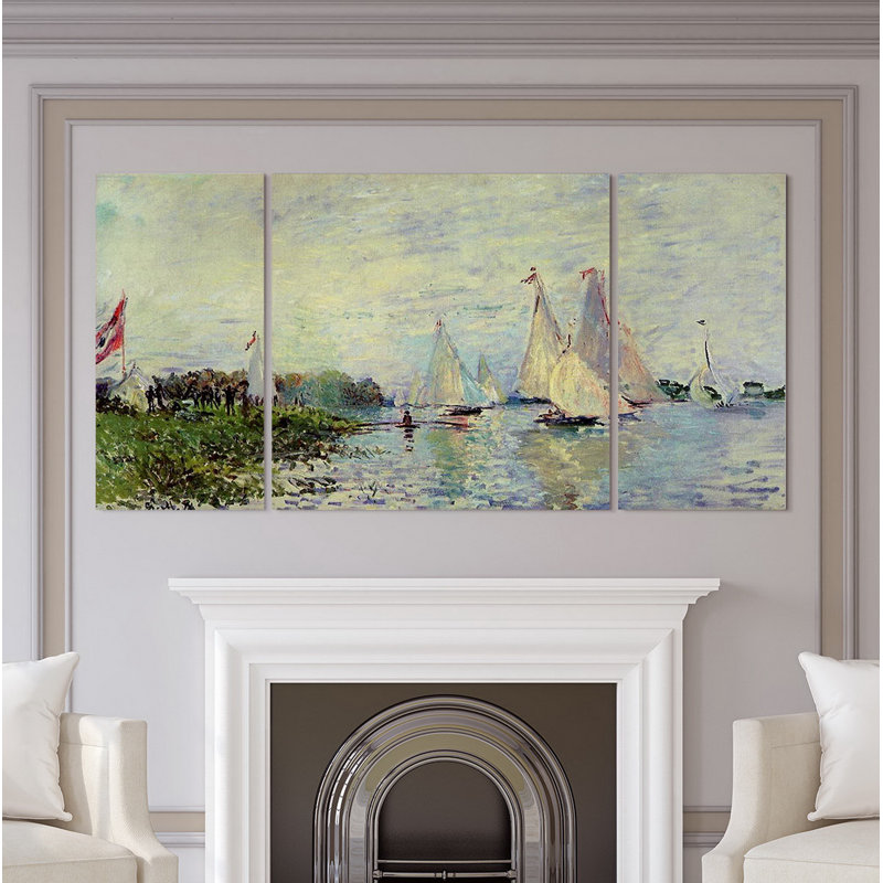 «A Premium Regattas at Argenteuil», reproduction d'impression sur toile tendue, H 24 po x l 48 po x P 1,5 po