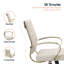 Fauteuil de bureau pivotant en cuir Naudain-53751975