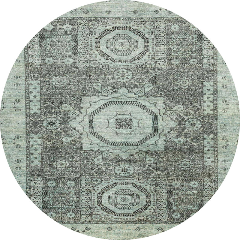 Tapis abstrait moderne 2346, Rond 7 pi