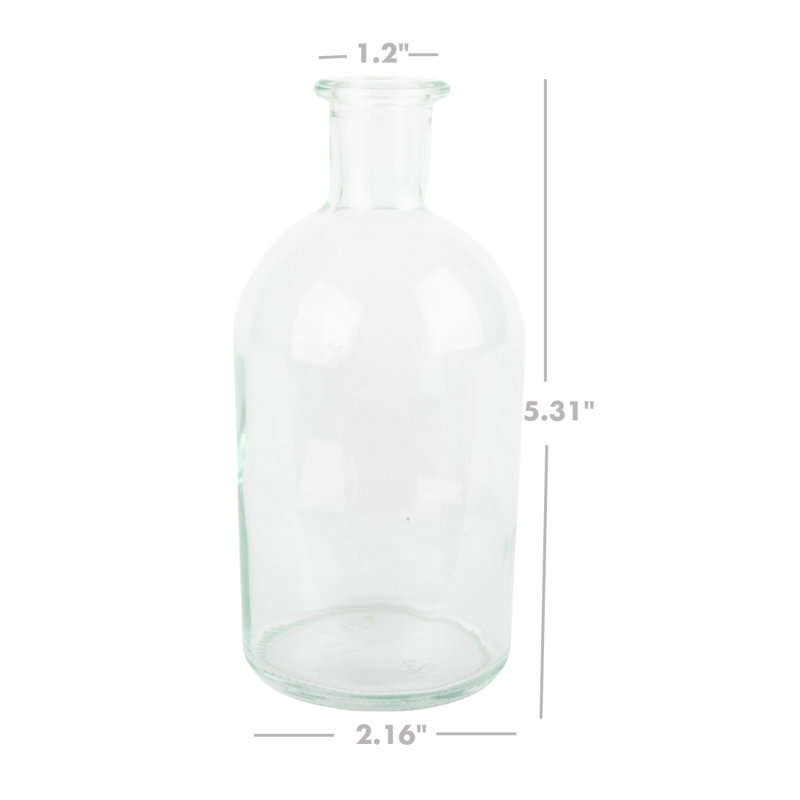 Lacarvia Glass Decorative Bottle, Turquoise Blue
