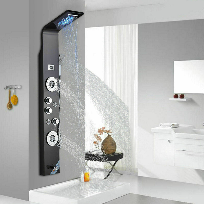 Panneau de douche 45,28 po avec pomme de douche fixe