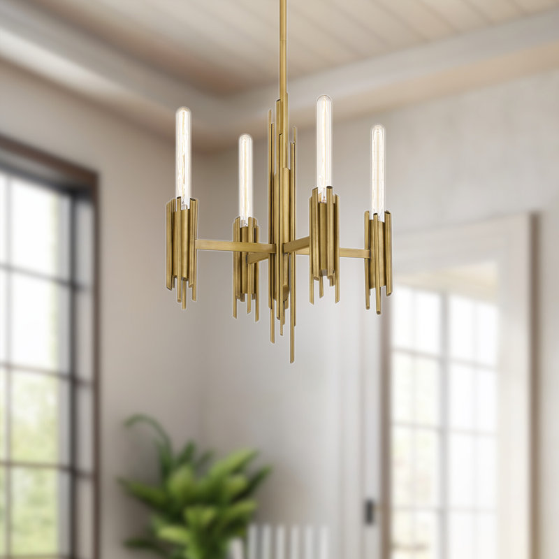 Torres 4 - Light Chandelier, Polished Nickel