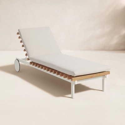 Perch Outdoor Teak Chaise Lounge