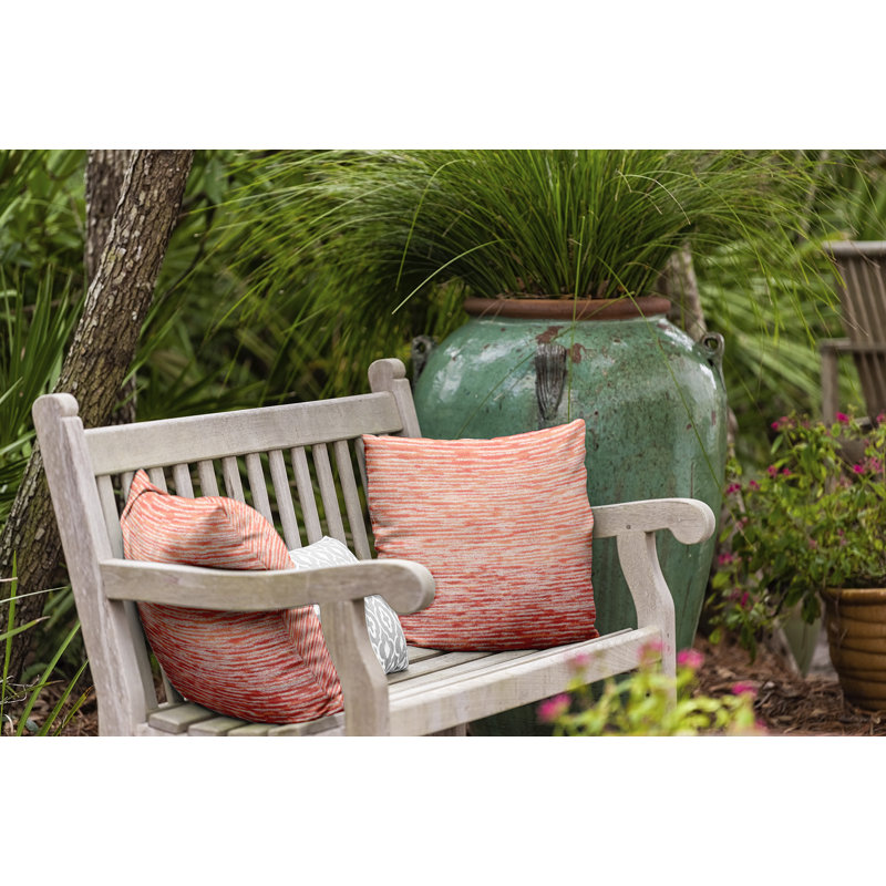 Beach Vacation Outdoor Square Pillow Cover and Insert, 20"x20", Coral