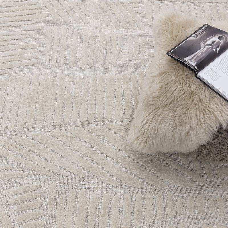 Tribeca Mason Cream Area Rug, Rectangle 120cm x 170cm