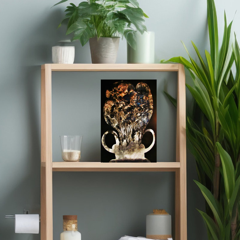 Vase abstrait, art mural contemporain, H 18 po x l 12 po
