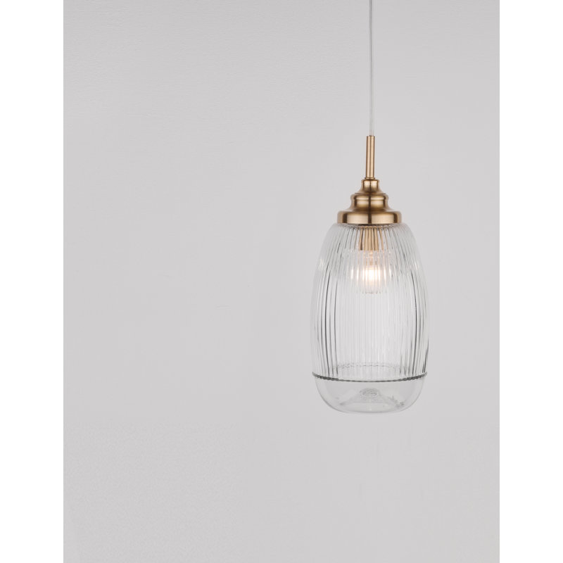 1 - Light Satin Gold Jar Pendant