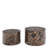 Dice Round Coffee Table Set Of 2 In Brown Marble And Delhi Rough Paper-482837235