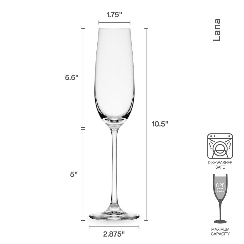 Lana 8.25 oz. Champagne Flutes