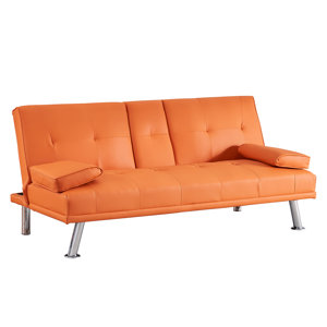 67.3'' Faux Leather Convertible Sofa (ours is grey)