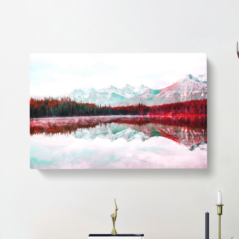 Lake Reflection - Wrapped Canvas, 60cm H x 91cm W x 3cm D