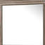 Miroir pour commode Roi, verre biseauté, gris vieilli, 38 x 42