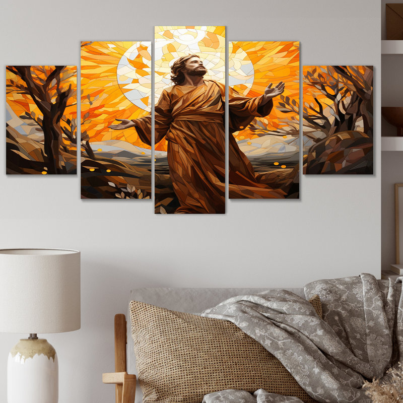 Ensemble de 5 décorations murales du Christ