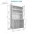 73" Tall Kitchen Pantry Cabinet, 6-Level Flip Door with Pegboard Metal Storage Cabinet, Anti-Tip Design for Kitchen, Dining Room, Living Room (White)-1602061548