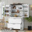 Modern Farmhouse Style Wooden Cabinet With Sturdy Frame, Inside Door Storage Divider With Drawers-191640284