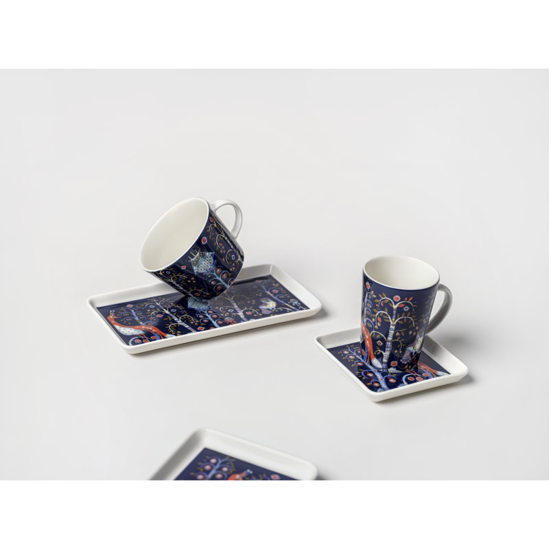 Iittala Taika plate rectangle 4.72 x 9.45" blue