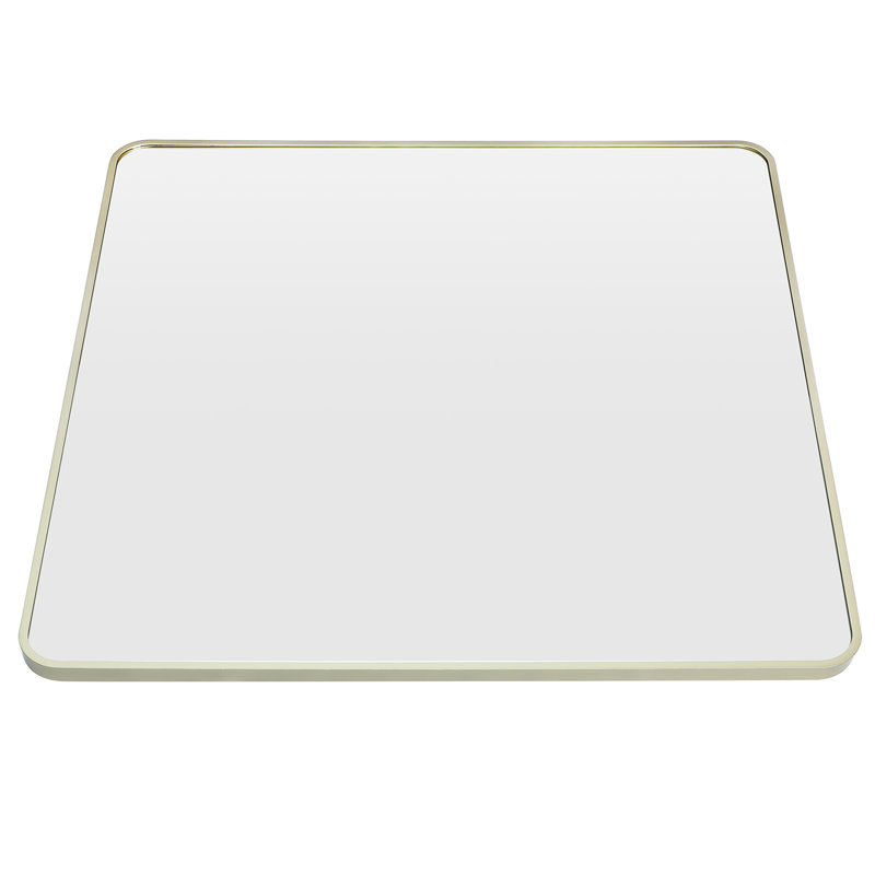 Dhanisha Metal Wall Mirror, Gold, 35" x 35"