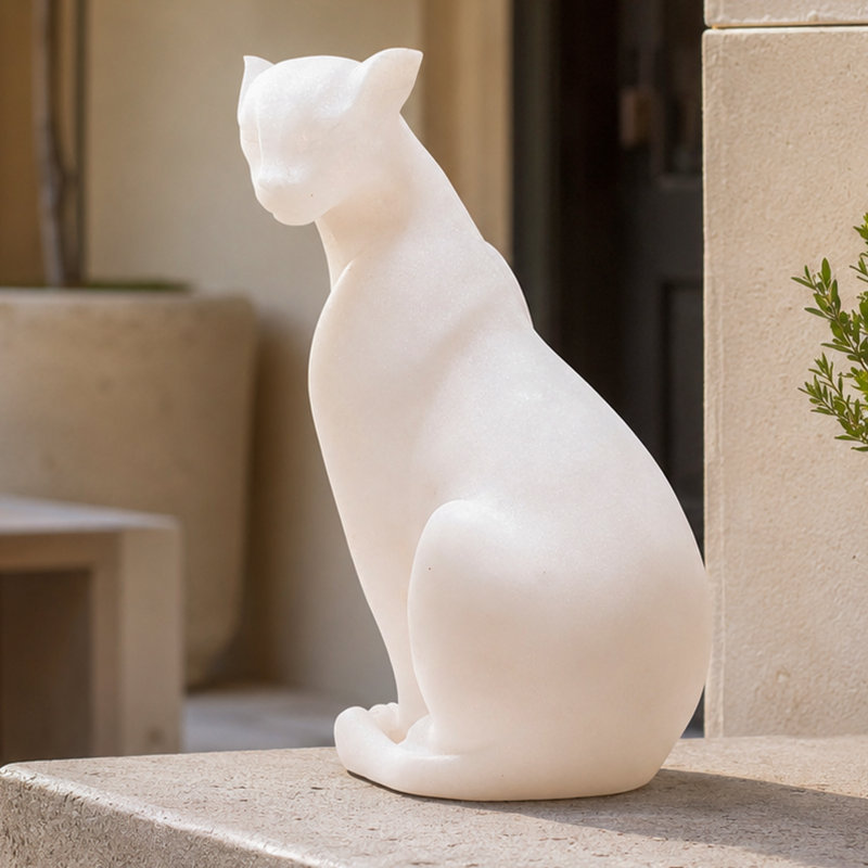 Statue de jardin chat