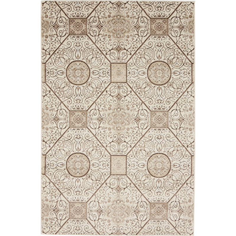 Tapis oriental crème Anah, Rectangle 4 pi x 6 pi