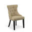 Chaise de salle à manger élégante 35 po avec dossier à oreilles brun clair-864935551-929435154