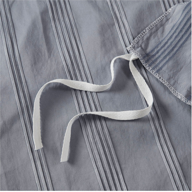 Ensemble de housse de couette 3 pièces, Housse de couette double et 2 taies d'oreiller, Gris