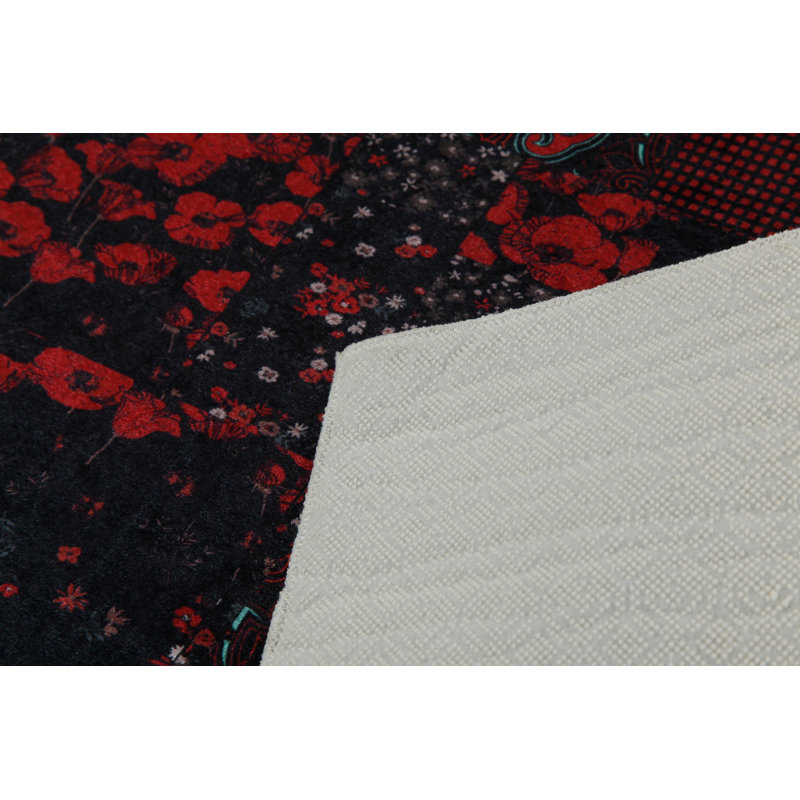 Premium Woven Carpet, 5.2 x 7.5 ft, 100% Polyester, Antibacterial, Non-Slip Underside, 0.3 in Pile Height | Machine Washable, 3D Digital Print | Perfect for Living Room, Bedroom & Office Décor