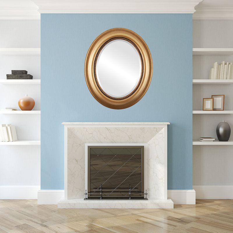 Witney Oval Mirror, 17" x 21", Desert Gold
