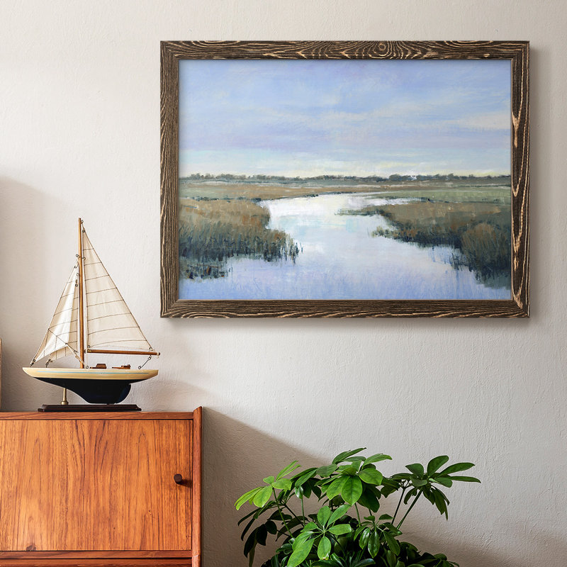 «Coastal Plains II», reproduction sur toile encadrée, Noyer, H 28 po x l 42 po x P 1,5 po