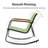 3-Piece  Outdoor Patio Conversation Rocking Set With Table，Seating Group-1390319009