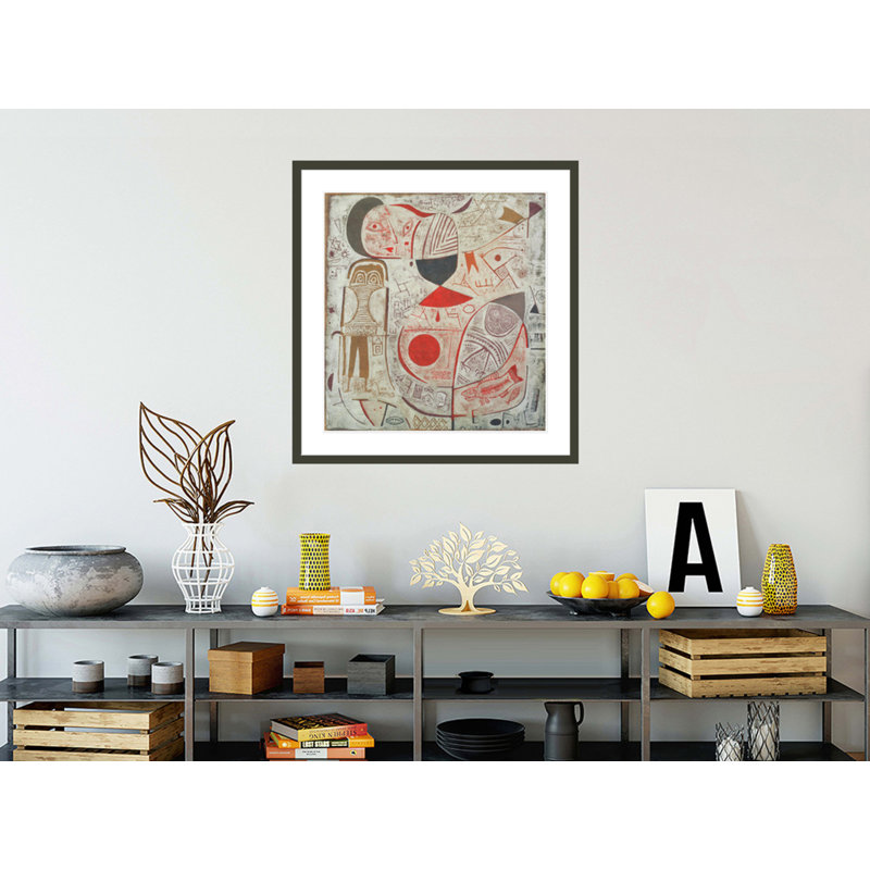 Feuille imprimée avec photo par Paul Klee - Estampe numérique encadrée, 35,54 po H x 33,5 po L