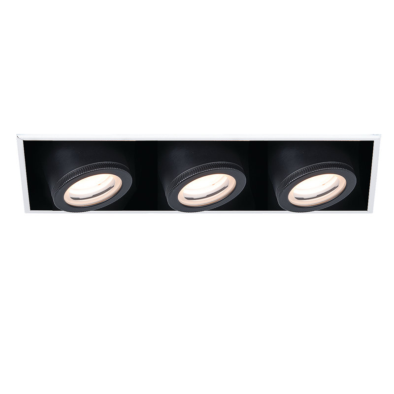 Ensemble d'éclairage encastré multi-projecteurs à DEL Silo X20, Blanc / Noir, 2700 K, 10W
