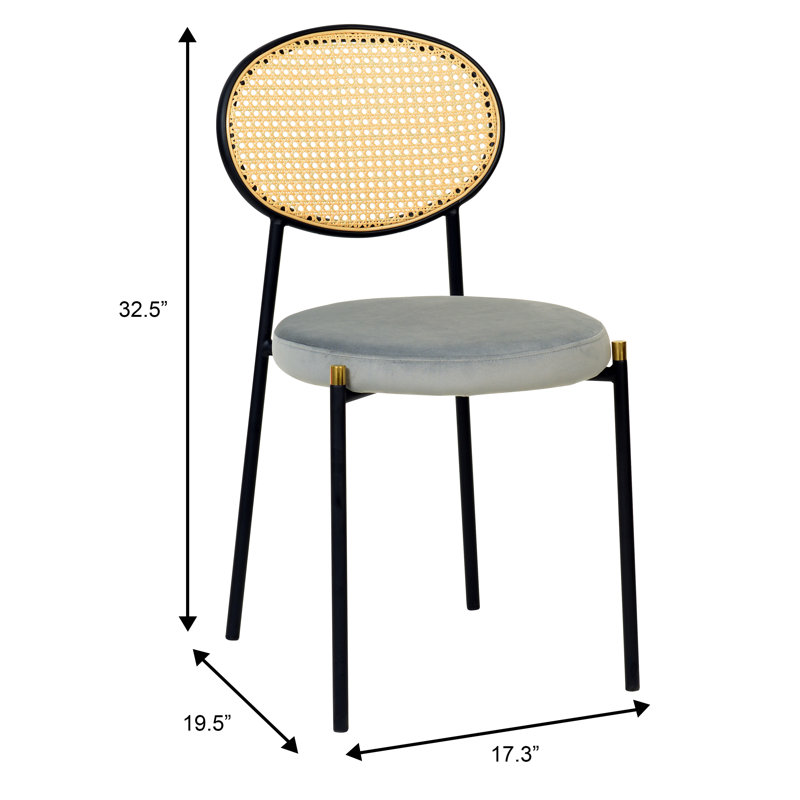 Chaise d'appoint de salle à manger Dannea, Gris
