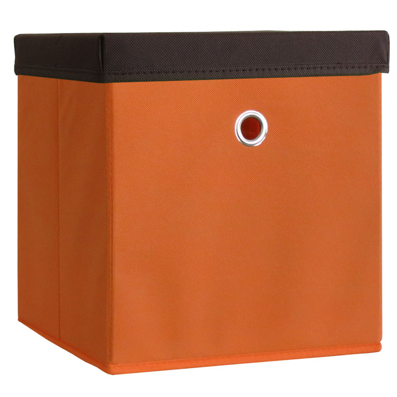 Rebrilliant Fabric Box, Orange, Without Lid