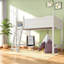 Lits peu encombrants avec rangement, lit mezzanine simple en bois, chambre à coucher moderne
