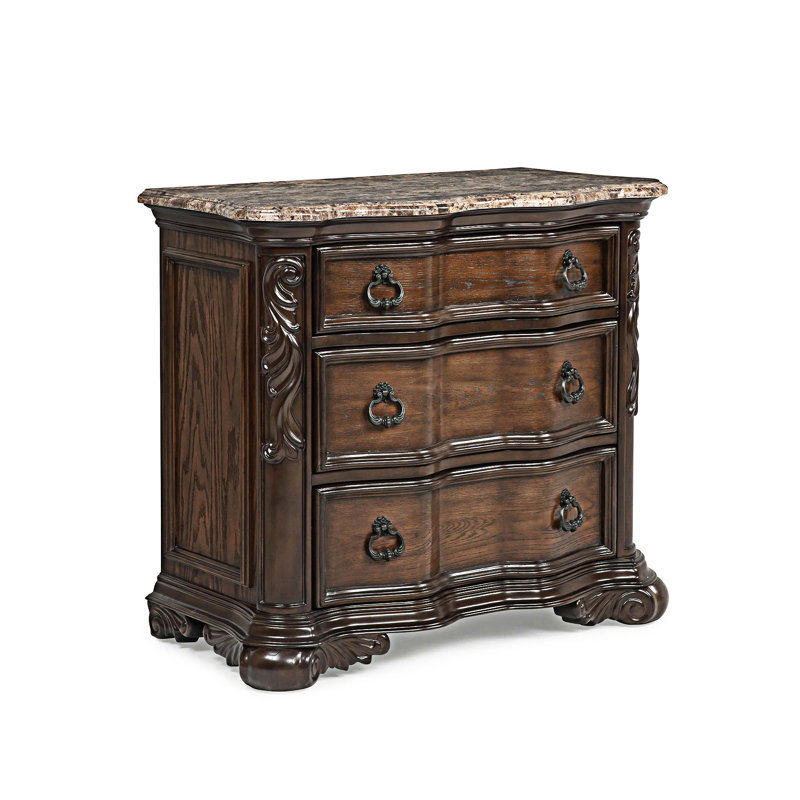 Table de chevet avec tiroirs