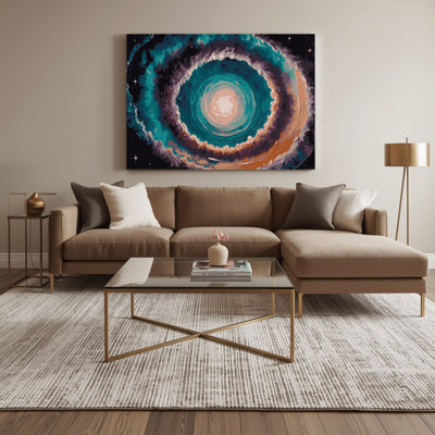 «Space Southern Ring Nebula», art mural sur toile mauve