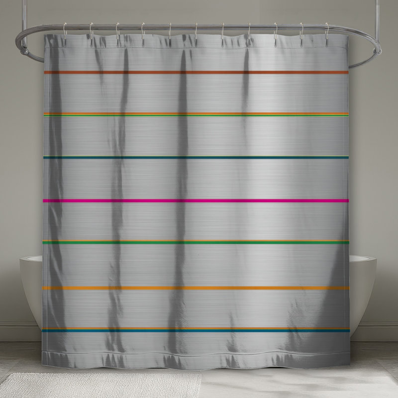 Rideaux de douche métalliques extra longs, L 70 po x H 84 po