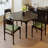 French retro solid wood dining table