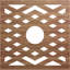 Médaillon de plafond à chevrons en bois 28 "x 28" x 7 1/4 "x P 3/8"-63412055-63412035