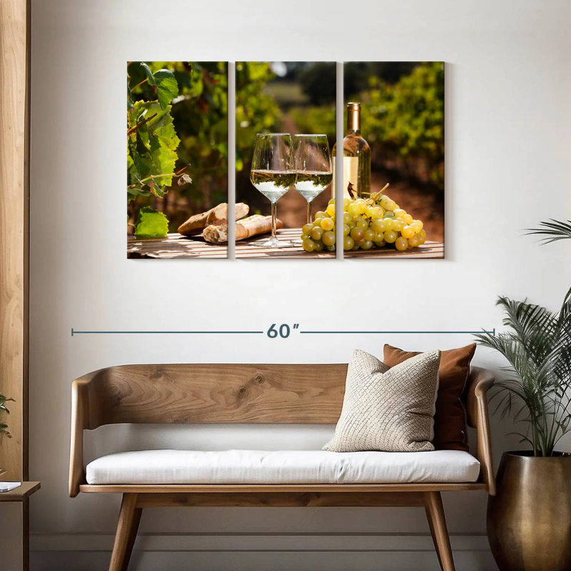 Yarlin Bread And White Wine, 28" H x 45" W