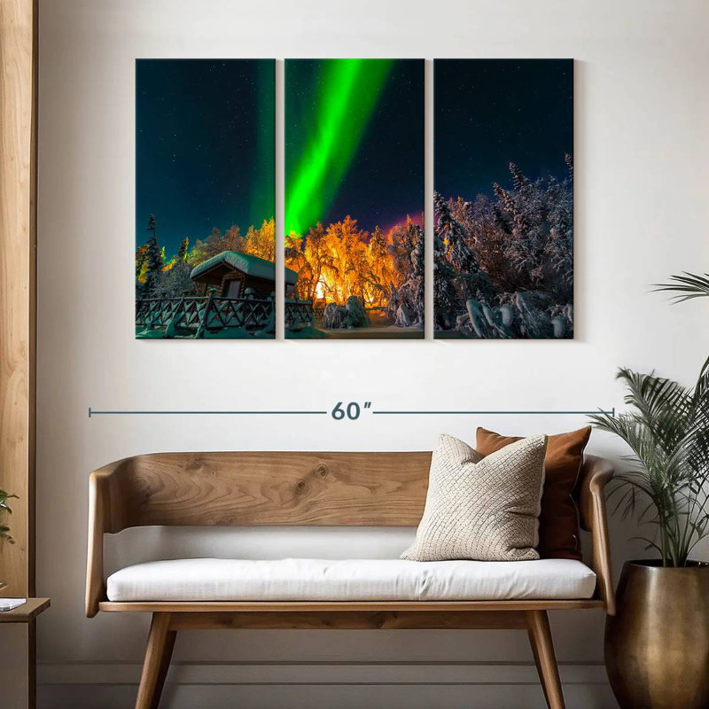 Alvord Wintry Lapland Northern Lights, H 32 po x l 50 po